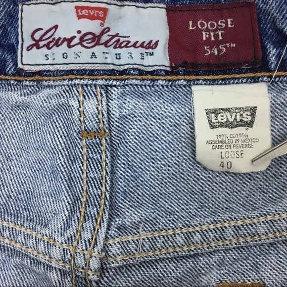 LEVI’S Vintage 545 Jean Shorts Denim Jorts Loose Fit Relaxed Medium Wash Size 40 - Picture 6 of 15